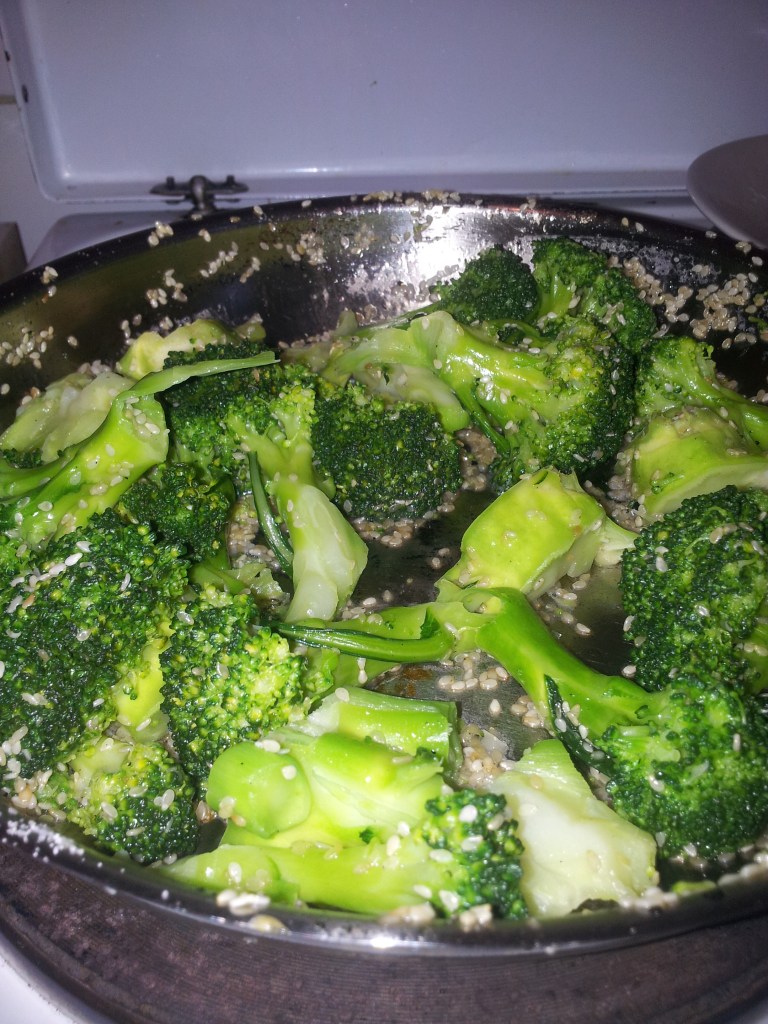 Fried Broccoli and Seasame Seeds